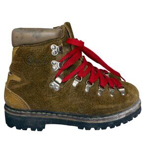 Vintage Bass Suede Leather Mountaineering Hiking Boots Womens 5.5